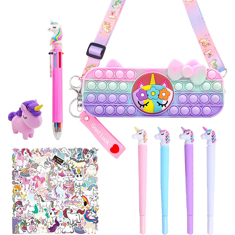 Kotak Pensil Unicorn Set Alat Tulis Unicorn untuk Anak Perempuan